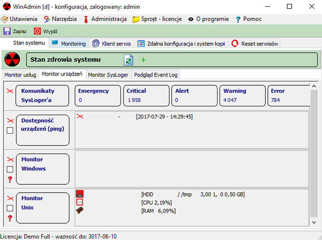 360dni.pl WinAdmin Replikator monitoring